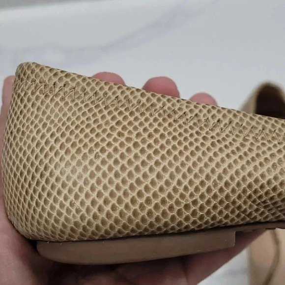 Tory Burch Serena Ballet Flat Vitraux Snake Clay Gold Cap Toe - Picture 14 of 16